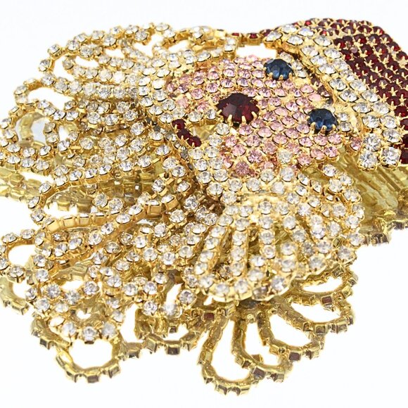 Magnificent Kirks Folly Limited Edition 131/300 Large Santa Klaus Rhinestones Br - Picture 9 of 11